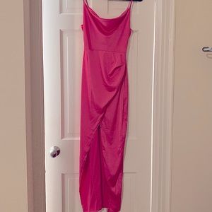 Nasty Gal Cowl Play Satin Dress